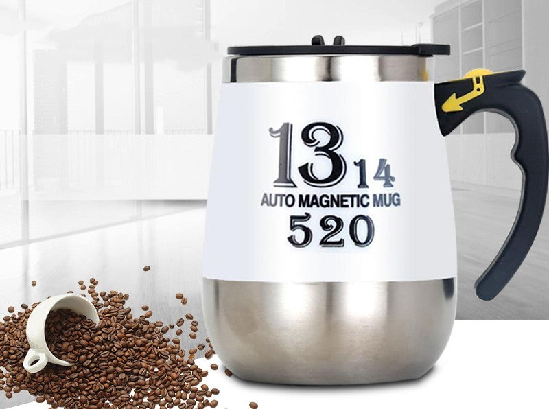 Stainless Steel Automatic Stirring Mug Magnetic Rechargeable Coffee Mug