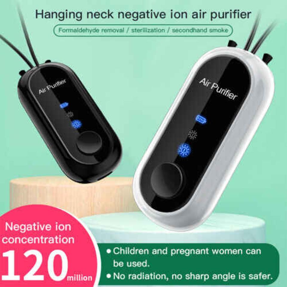 Personal Mini Air Purifier Necklace: Portable Wearable Air Purifier with USB Charging