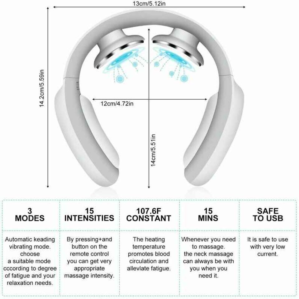 Intelligent Neck Massager with Pulse and Heat: Advanced Relaxation Technology