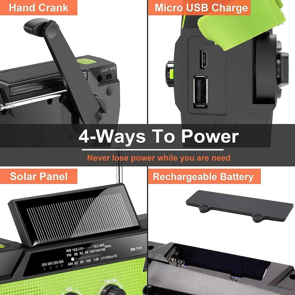 Crisis-Ready Crank Weather Radio