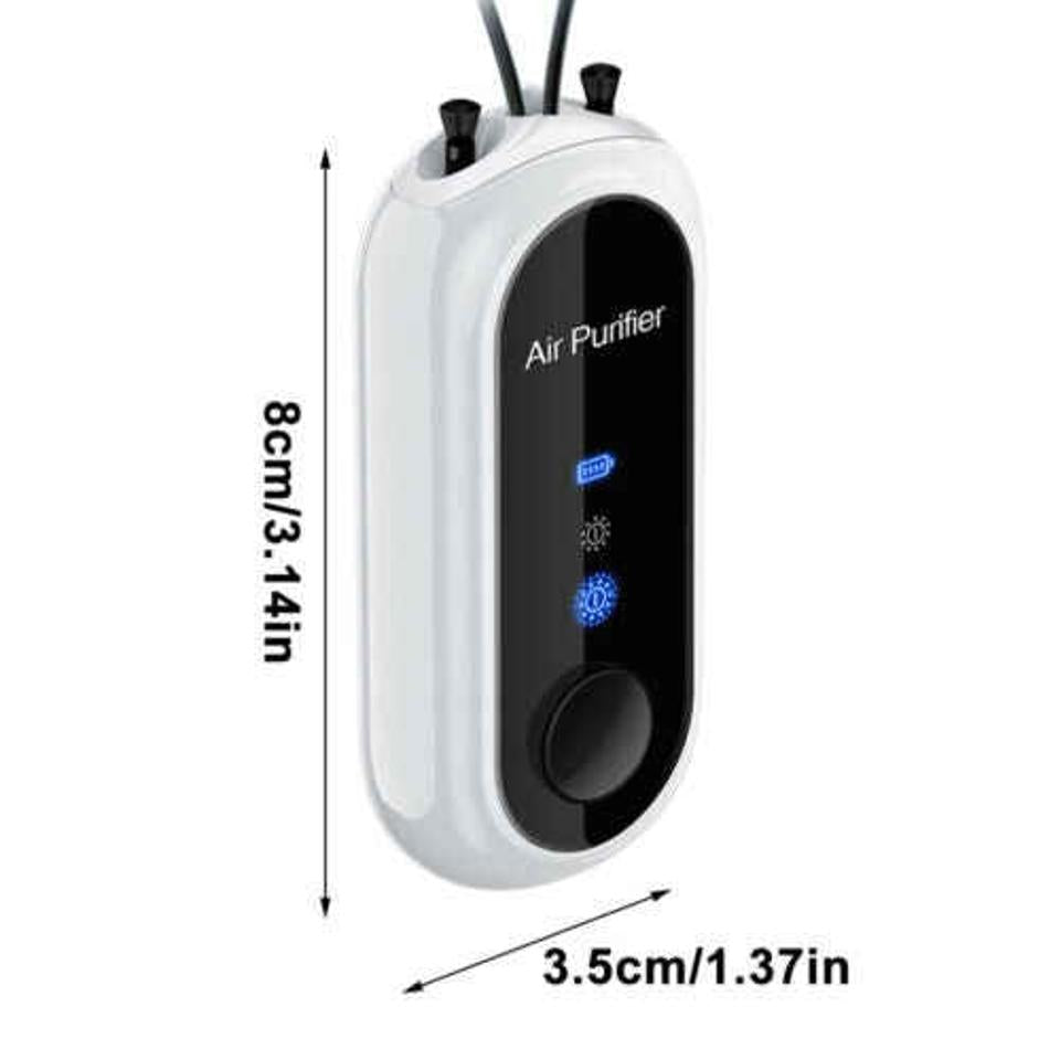 Personal Mini Air Purifier Necklace: Portable Wearable Air Purifier with USB Charging